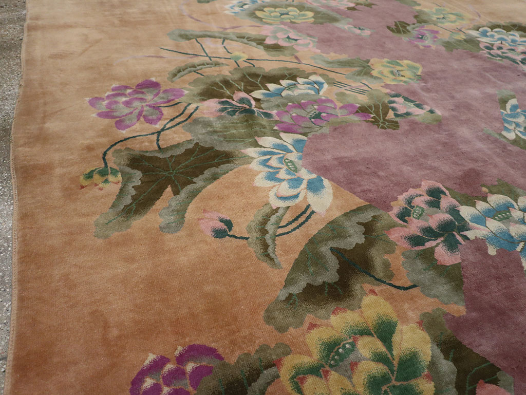 Antique Chinese Art Deco Room Size Carpet, No.33172 - Gss