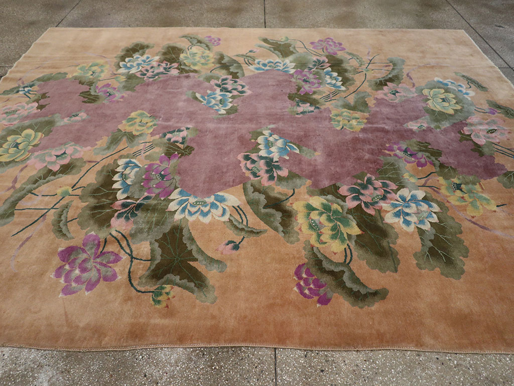 Antique Chinese Art Deco Room Size Carpet, No.33172 - Gss