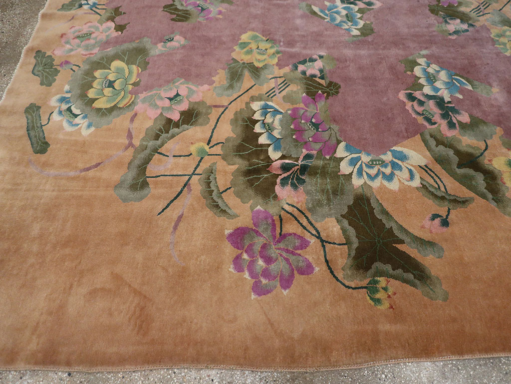 Antique Chinese Art Deco Room Size Carpet, No.33172 - Gss