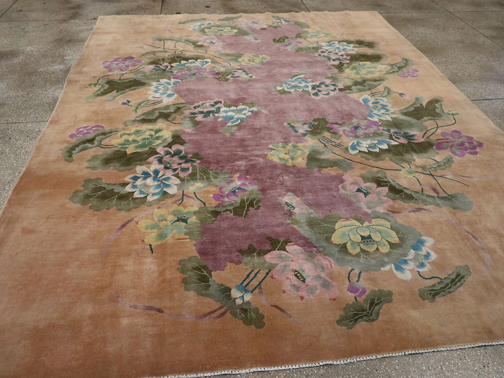 Antique Chinese Art Deco Room Size Carpet, No.33172 - Gss