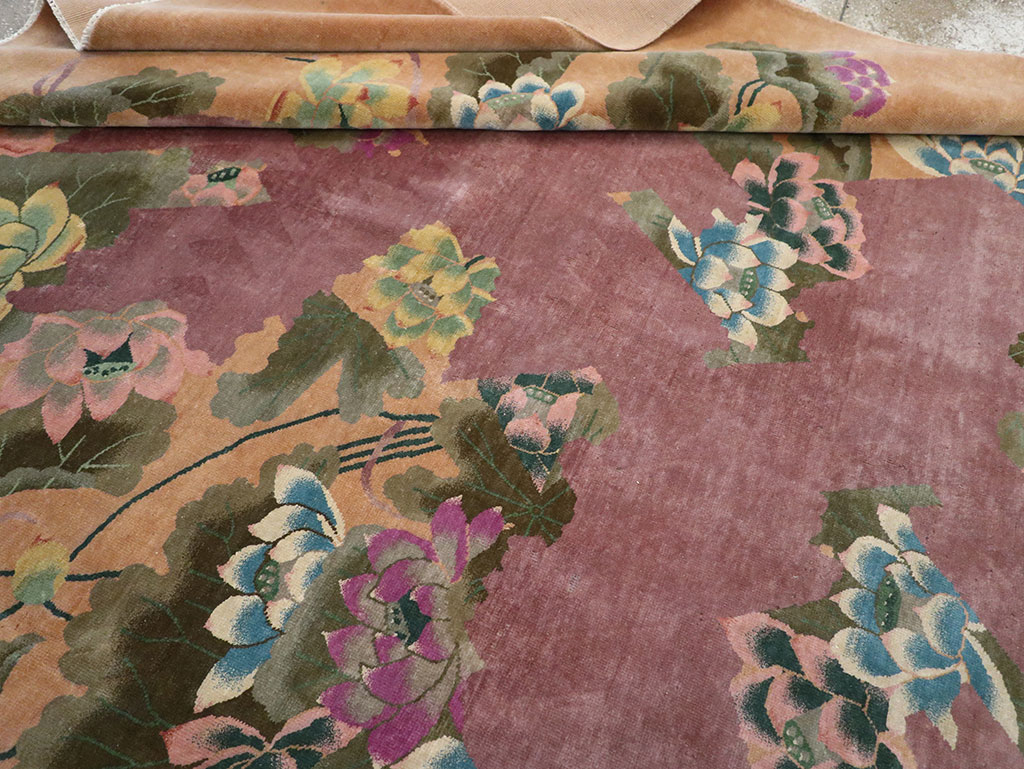 Antique Chinese Art Deco Room Size Carpet, No.33172 - Gss