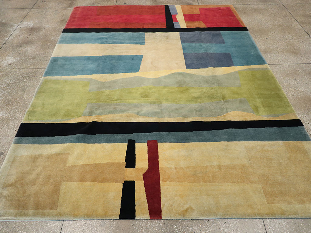 Modern Tibetan Art Deco Room Size Carpet, No.33173 - Gss
