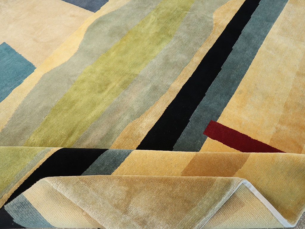 Modern Tibetan Art Deco Room Size Carpet, No.33173 - Gss