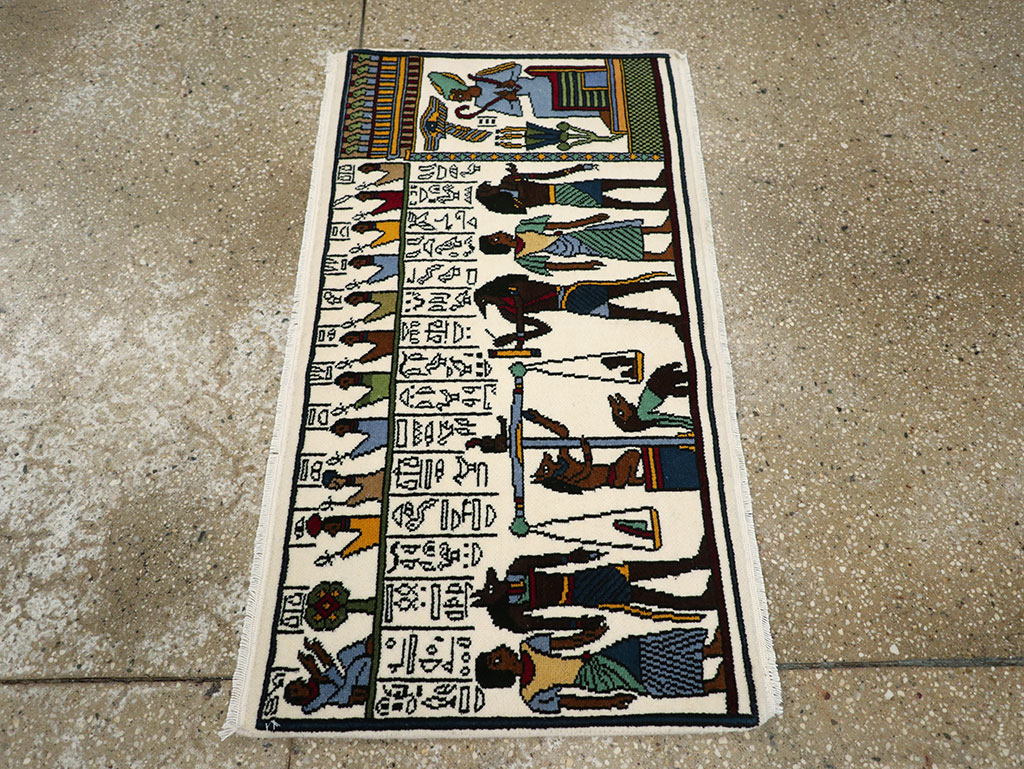 Vintage Egyptian Pictorial Rug, No.33182 - Gss