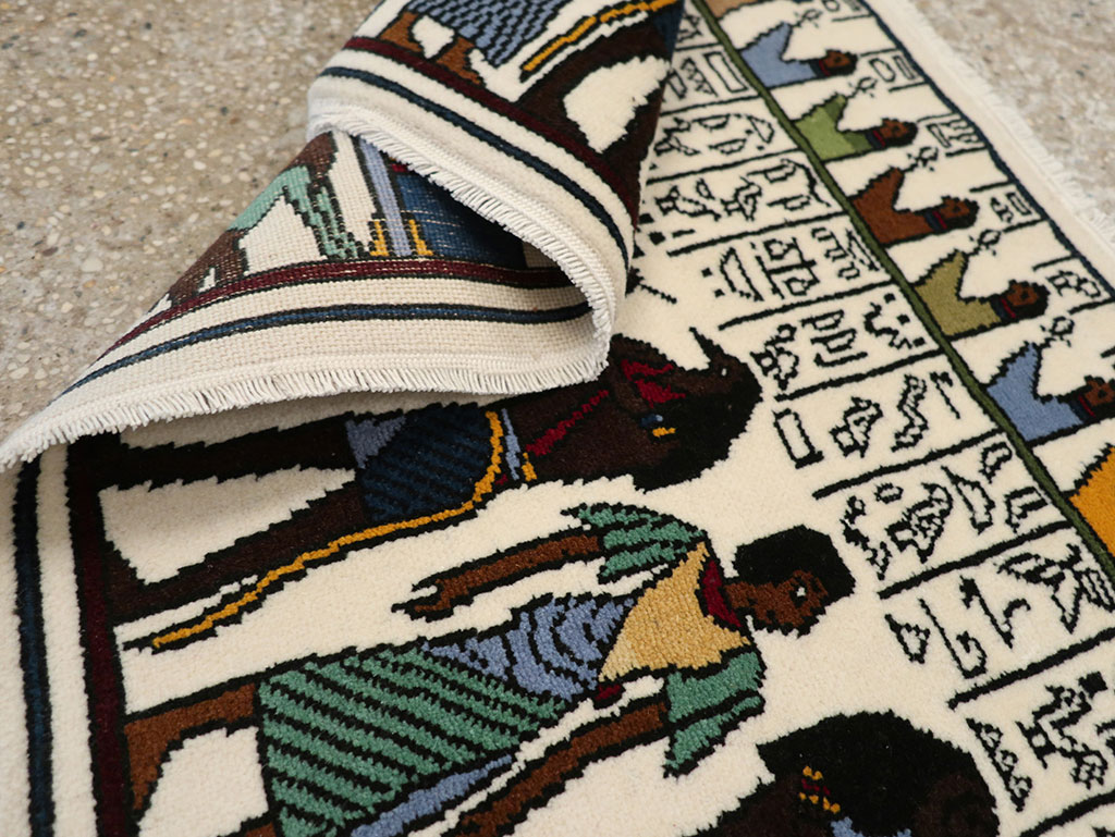 Vintage Egyptian Pictorial Rug, No.33182 - Gss