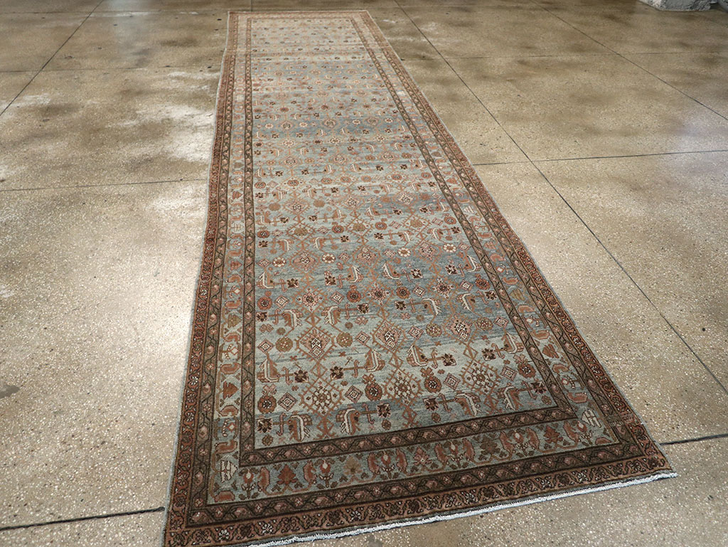 Antique Persian Malayer Long Runner, No.33187 - Gss