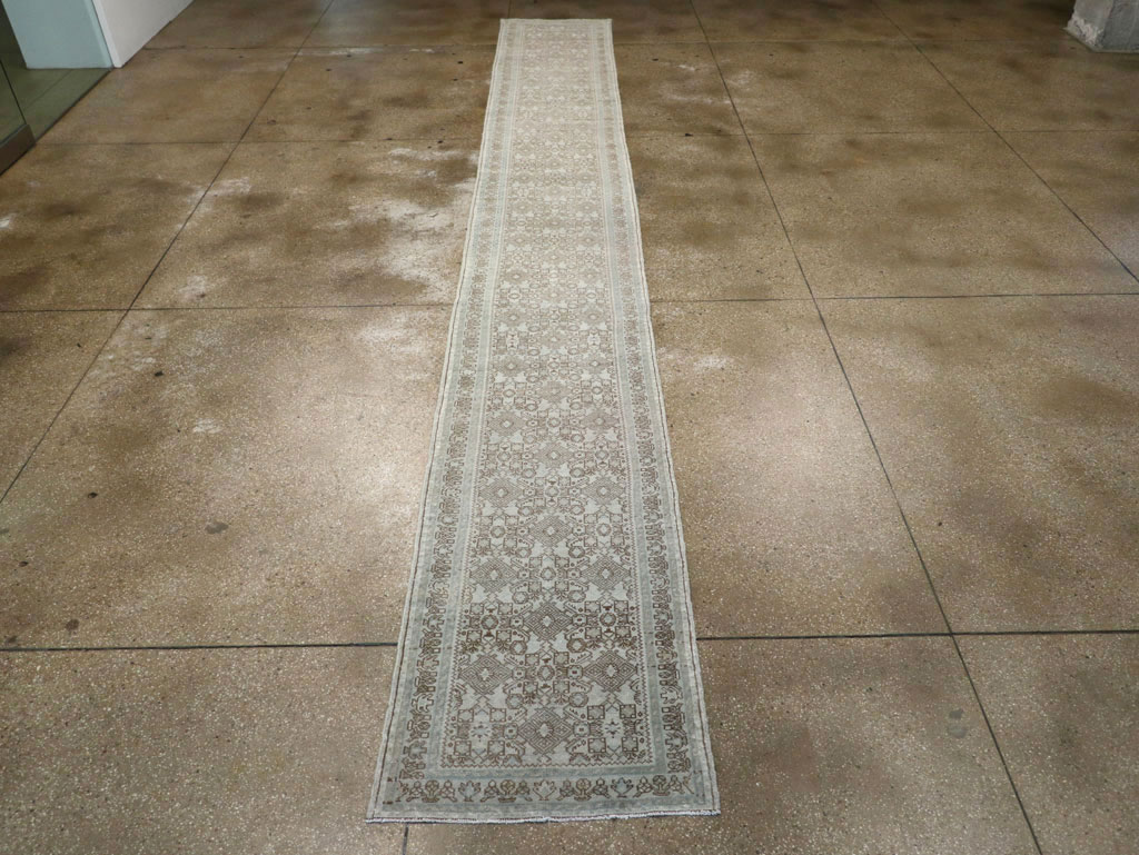Antique Persian Malayer Long Runner, No.33188 - Gss