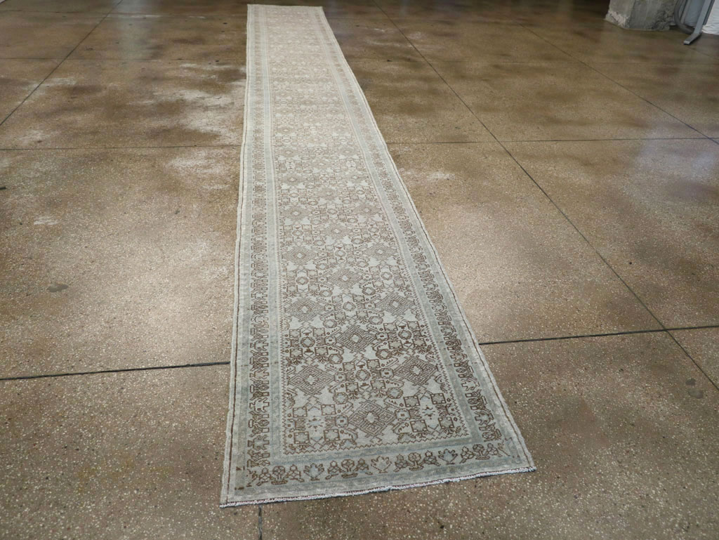 Antique Persian Malayer Long Runner, No.33188 - Gss