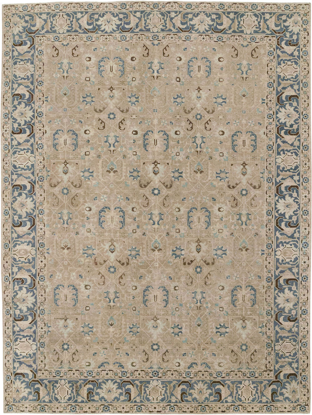 Antique Persian Tabriz Room Size Carpet, No.33190 - Gss
