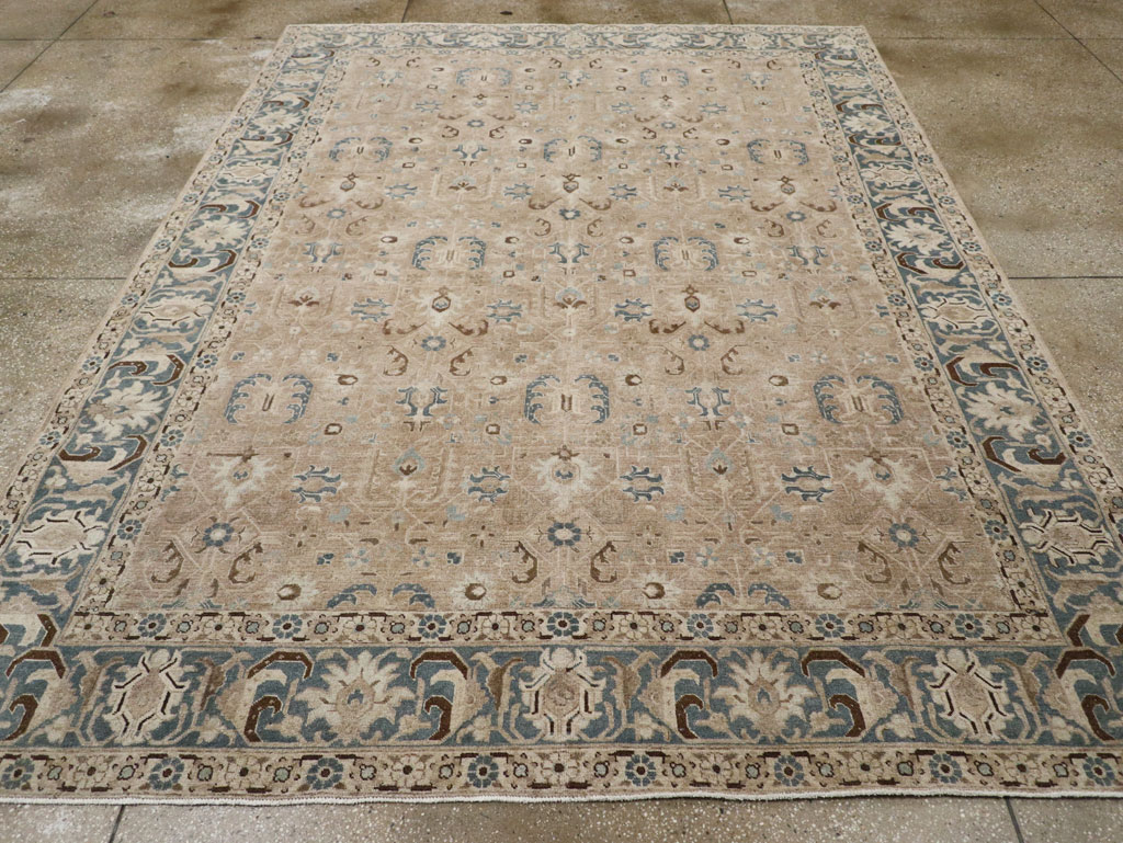 Antique Persian Tabriz Room Size Carpet, No.33190 - Gss