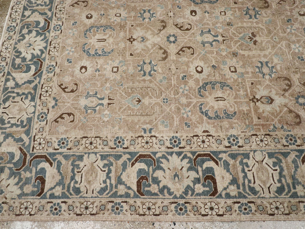 Antique Persian Tabriz Room Size Carpet, No.33190 - Gss