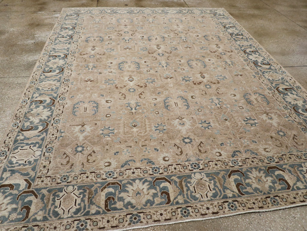 Antique Persian Tabriz Room Size Carpet, No.33190 - Gss