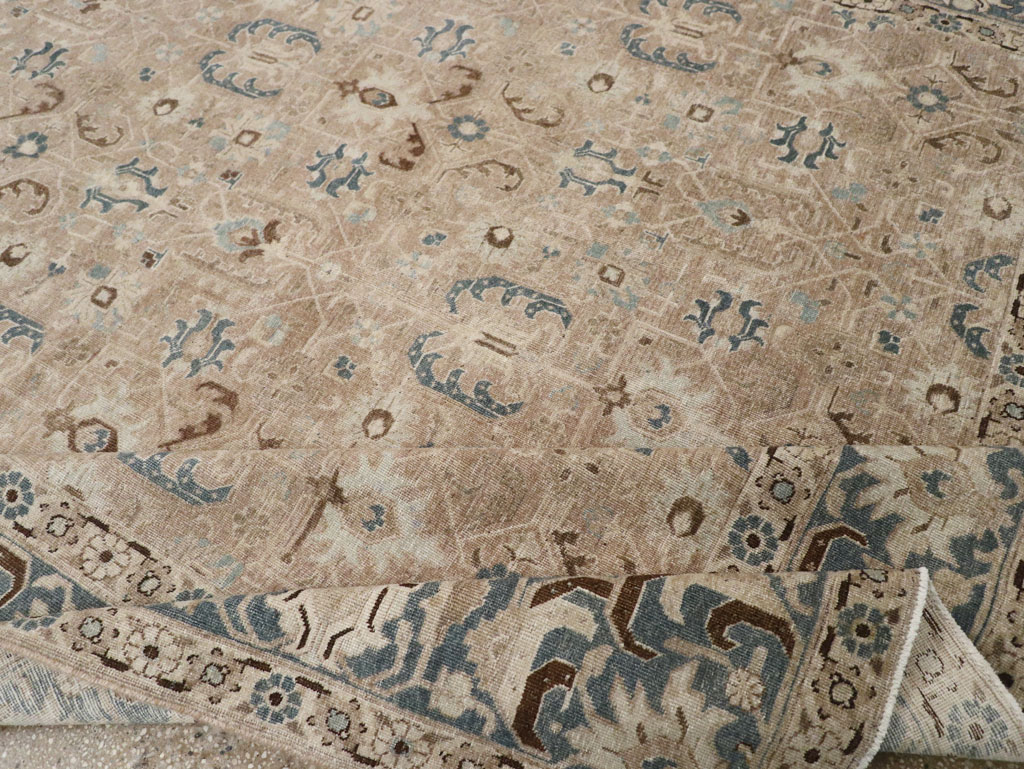 Antique Persian Tabriz Room Size Carpet, No.33190 - Gss