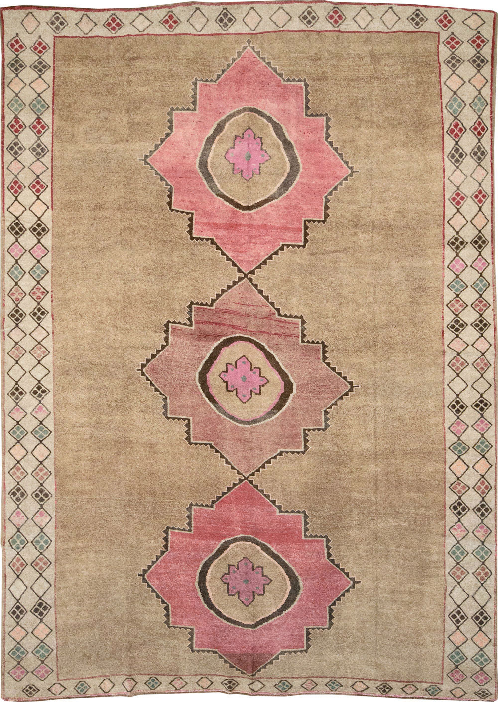 Vintage Turkish Anatolian Room Size Carpet, No.33196 - Gss