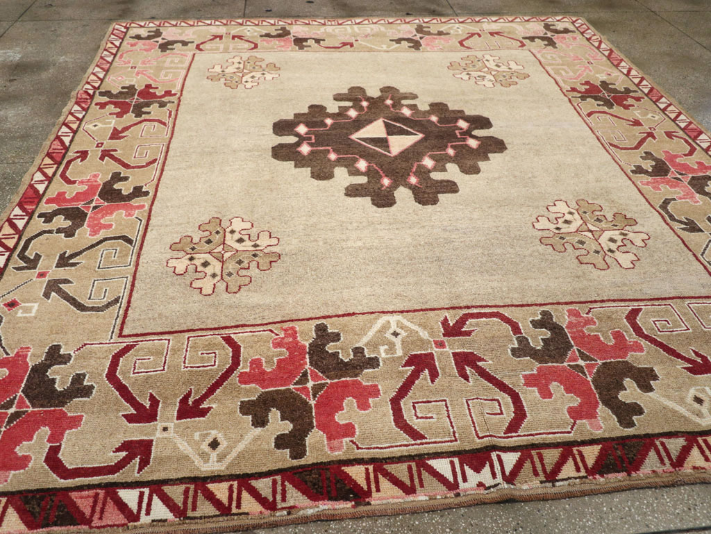 Vintage Turkish Anatolian Square Room Size Carpet, No.33197 - Gss