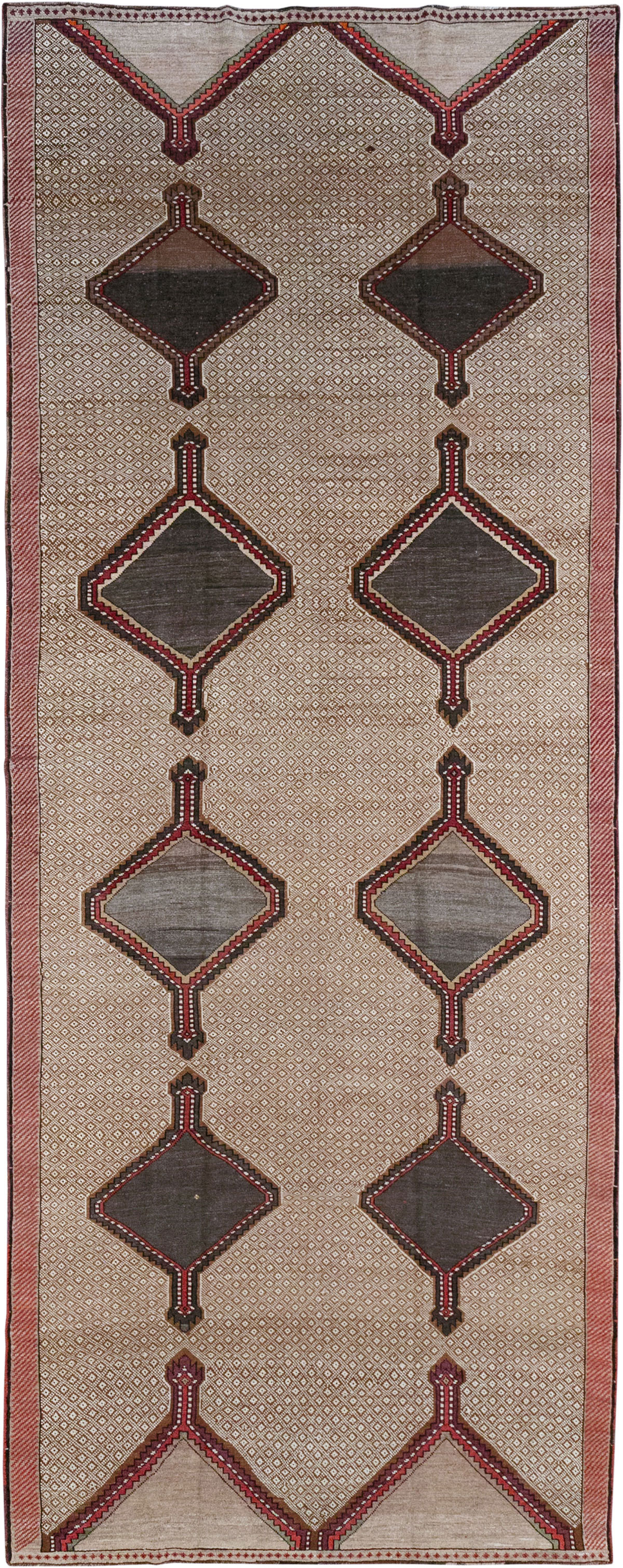 Vintage Turkish Anatolian Wide Gallery Runner, No.33203 - Gss