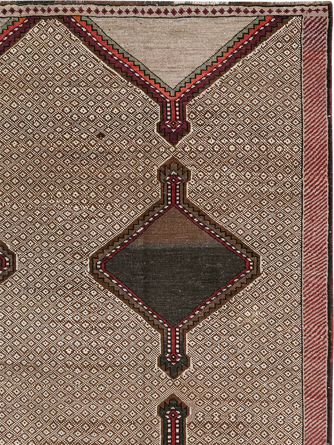 Vintage Turkish Anatolian Wide Gallery Runner, No.33203 - Gss
