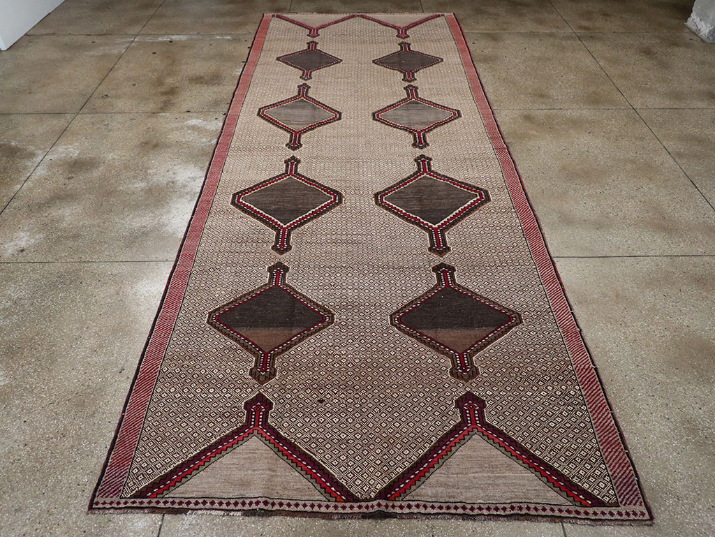 Vintage Turkish Anatolian Wide Gallery Runner, No.33203 - Gss