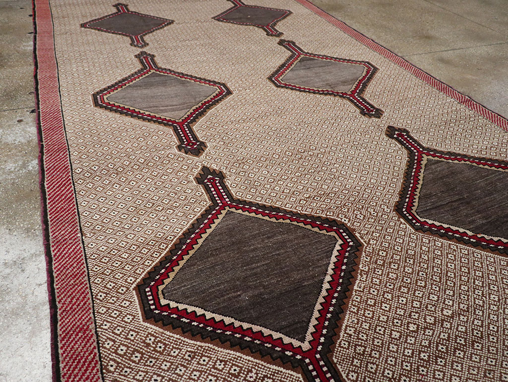 Vintage Turkish Anatolian Wide Gallery Runner, No.33203 - Gss