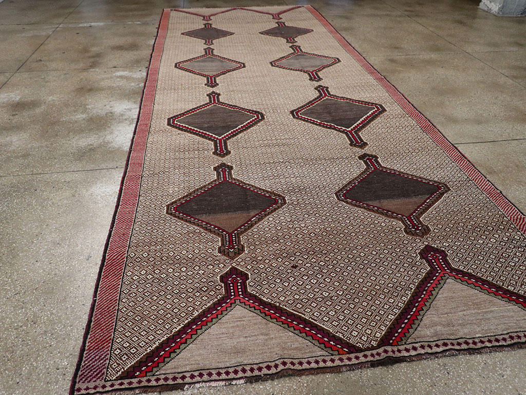 Vintage Turkish Anatolian Wide Gallery Runner, No.33203 - Gss