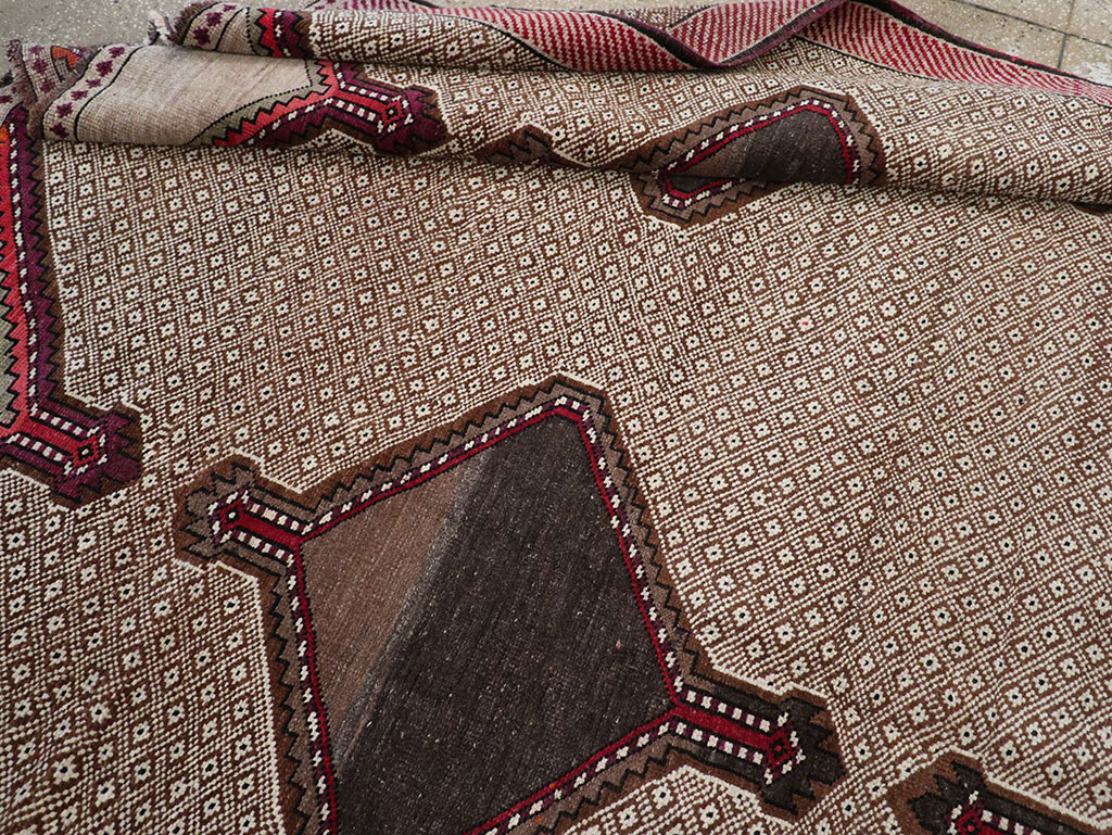 Vintage Turkish Anatolian Wide Gallery Runner, No.33203 - Gss