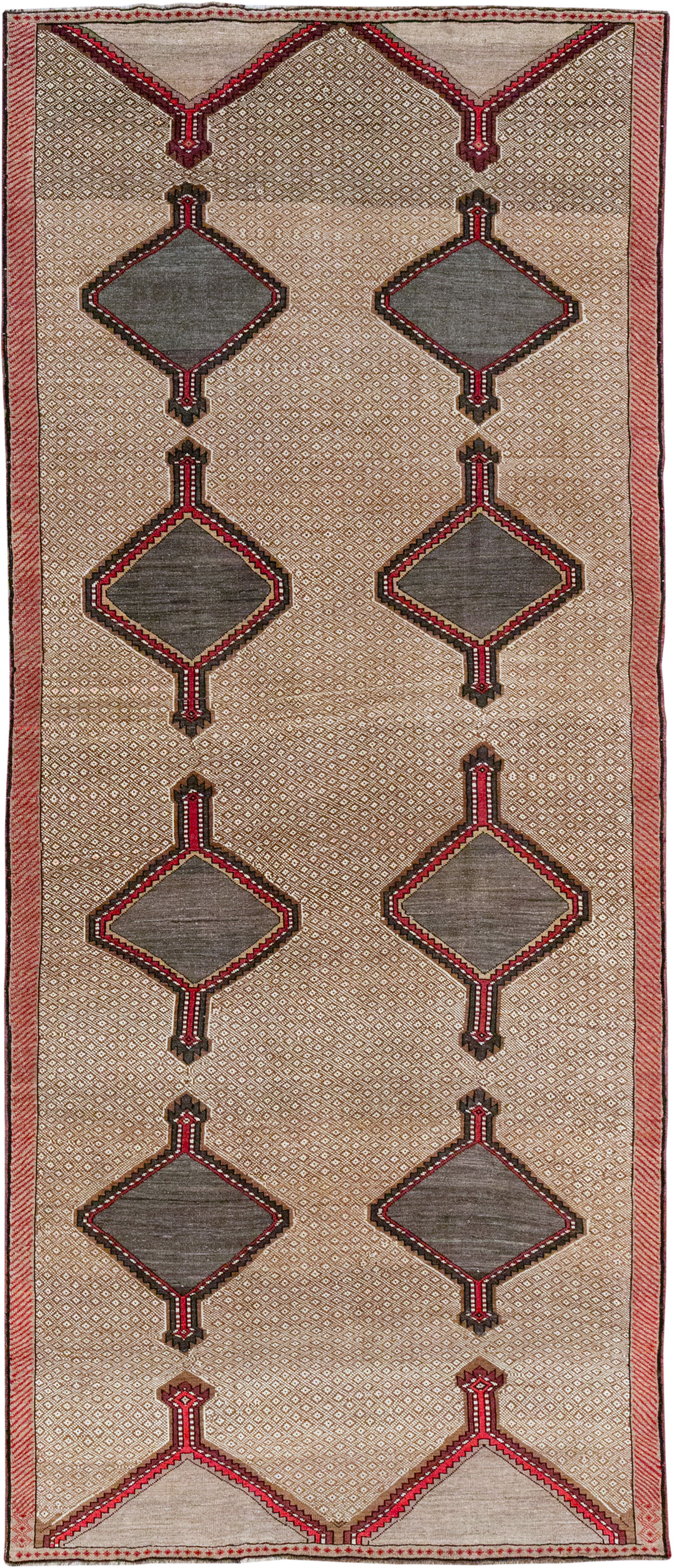Vintage Turkish Anatolian Wide Gallery Runner, No.33204 - Gss