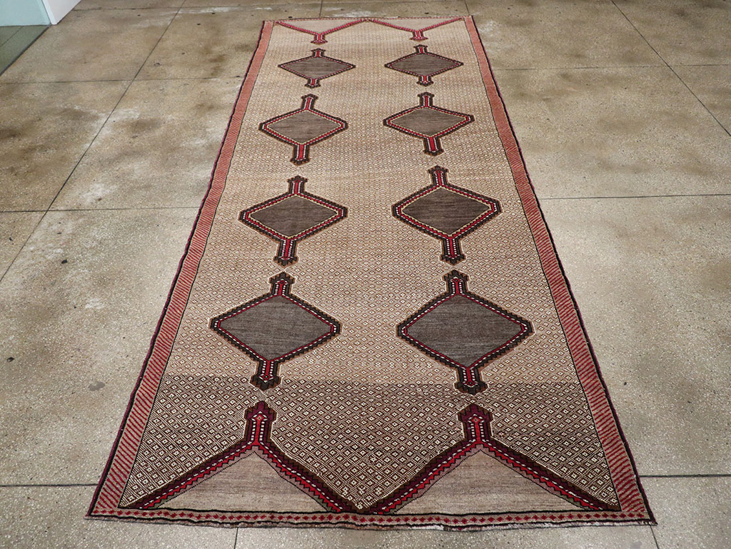 Vintage Turkish Anatolian Wide Gallery Runner, No.33204 - Gss