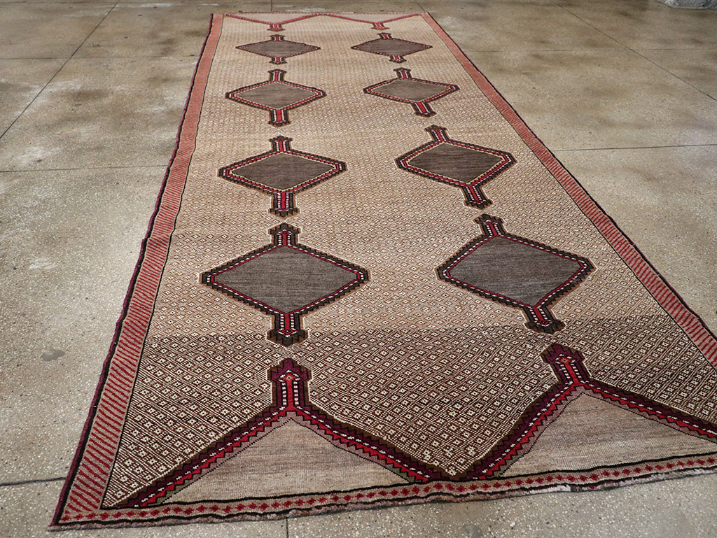 Vintage Turkish Anatolian Wide Gallery Runner, No.33204 - Gss