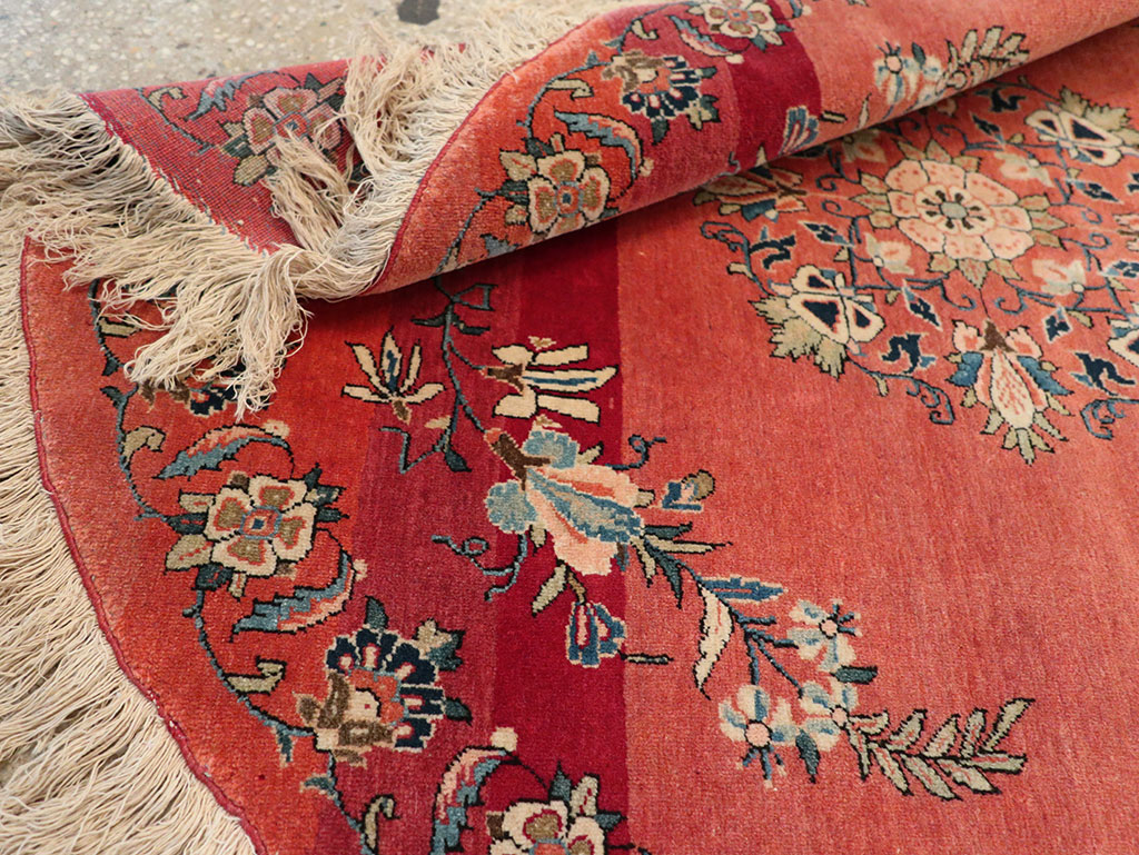 Antique Persian Kerman Round Rug, No.33206 - Gss