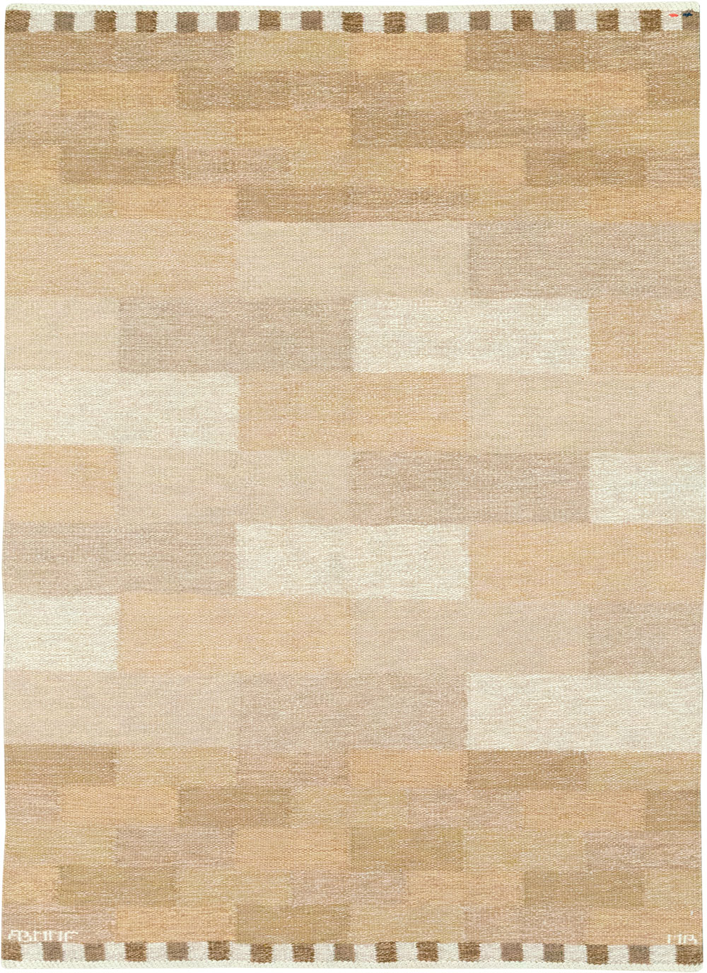 Vintage Swedish Flatweave Kilim Rug, No.33209 - Gss