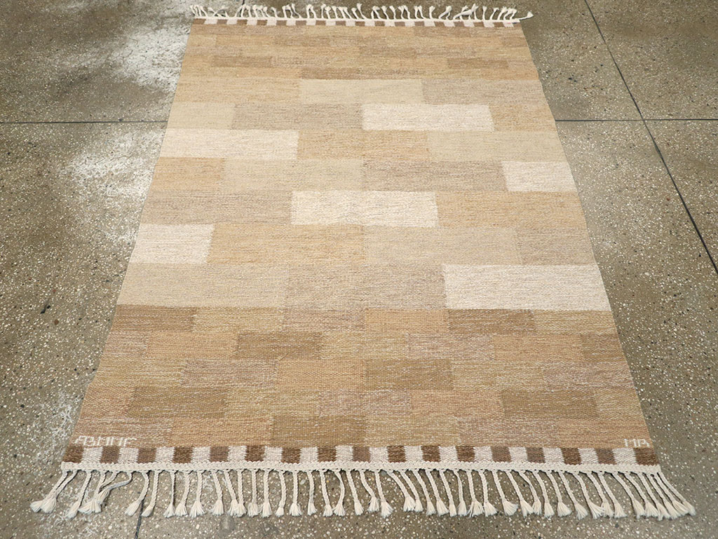 Vintage Swedish Flatweave Kilim Rug, No.33209 - Gss