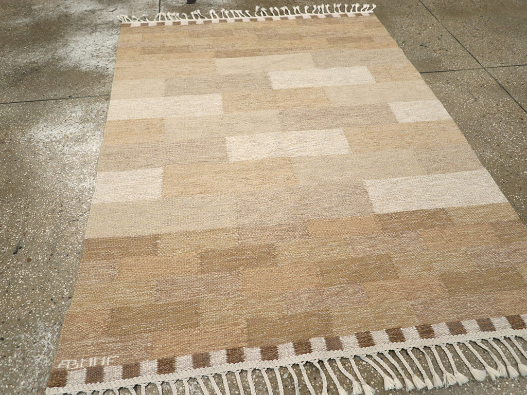 Vintage Swedish Flatweave Kilim Rug, No.33209 - Gss
