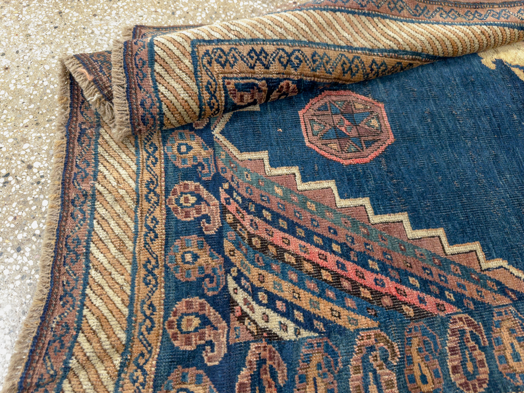 Antique Persian Pictorial Kurdish Saddle Cover, No.33210 - Gss
