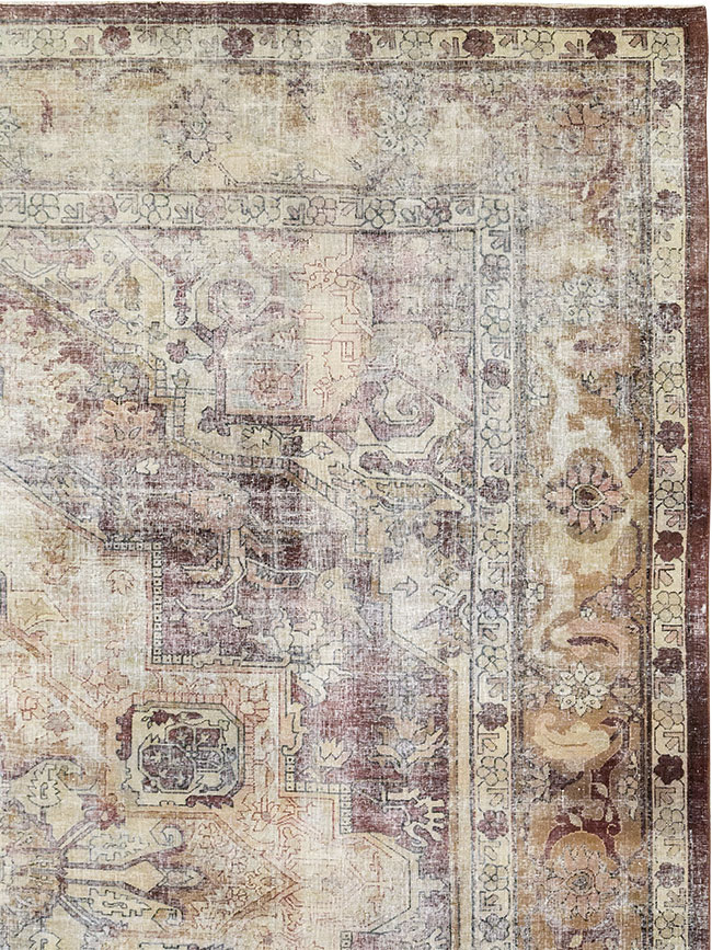 Antique Indian Agra Room Size Carpet, No.33211 - Gss