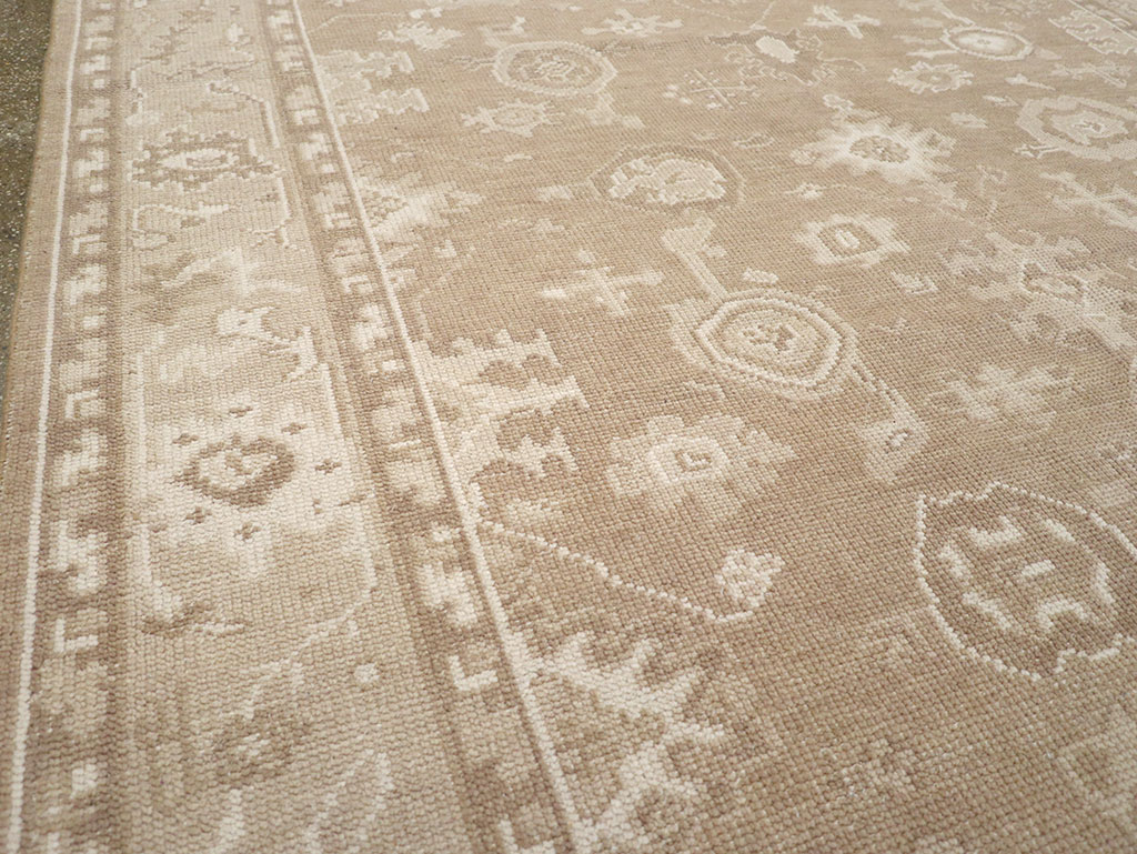Modern Turkish Oushak Accent Carpet, No.33213 - Gss