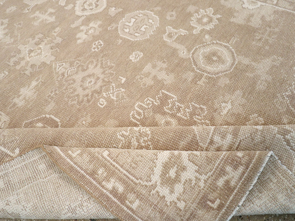 Modern Turkish Oushak Accent Carpet, No.33213 - Gss