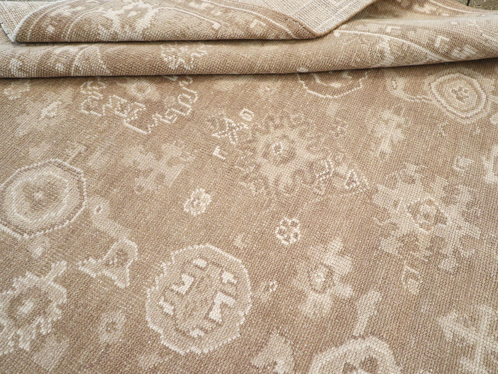 Modern Turkish Oushak Accent Carpet, No.33213 - Gss