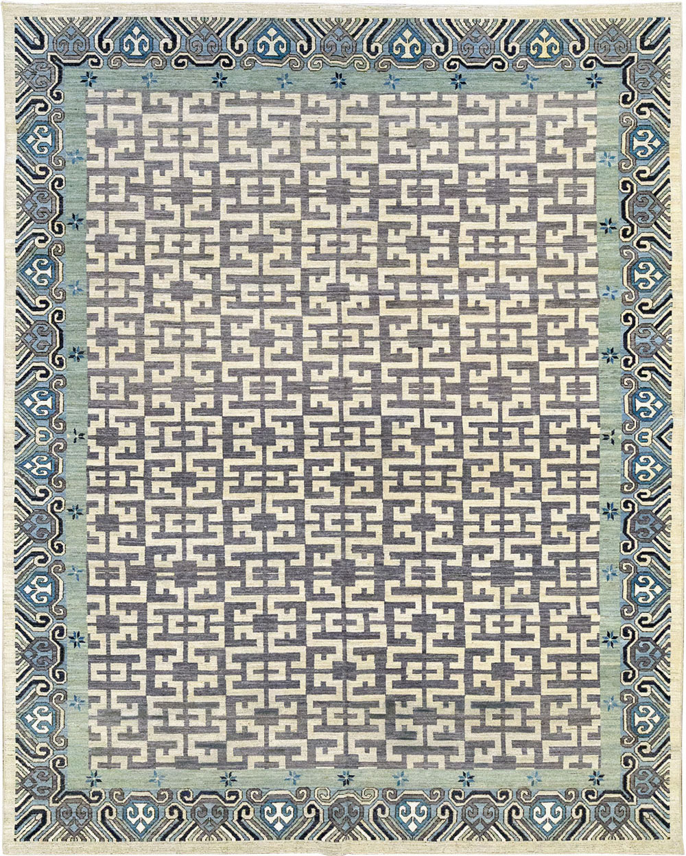 Modern East Turkestan Khotan Room Size Carpet, No.33216 - Gss