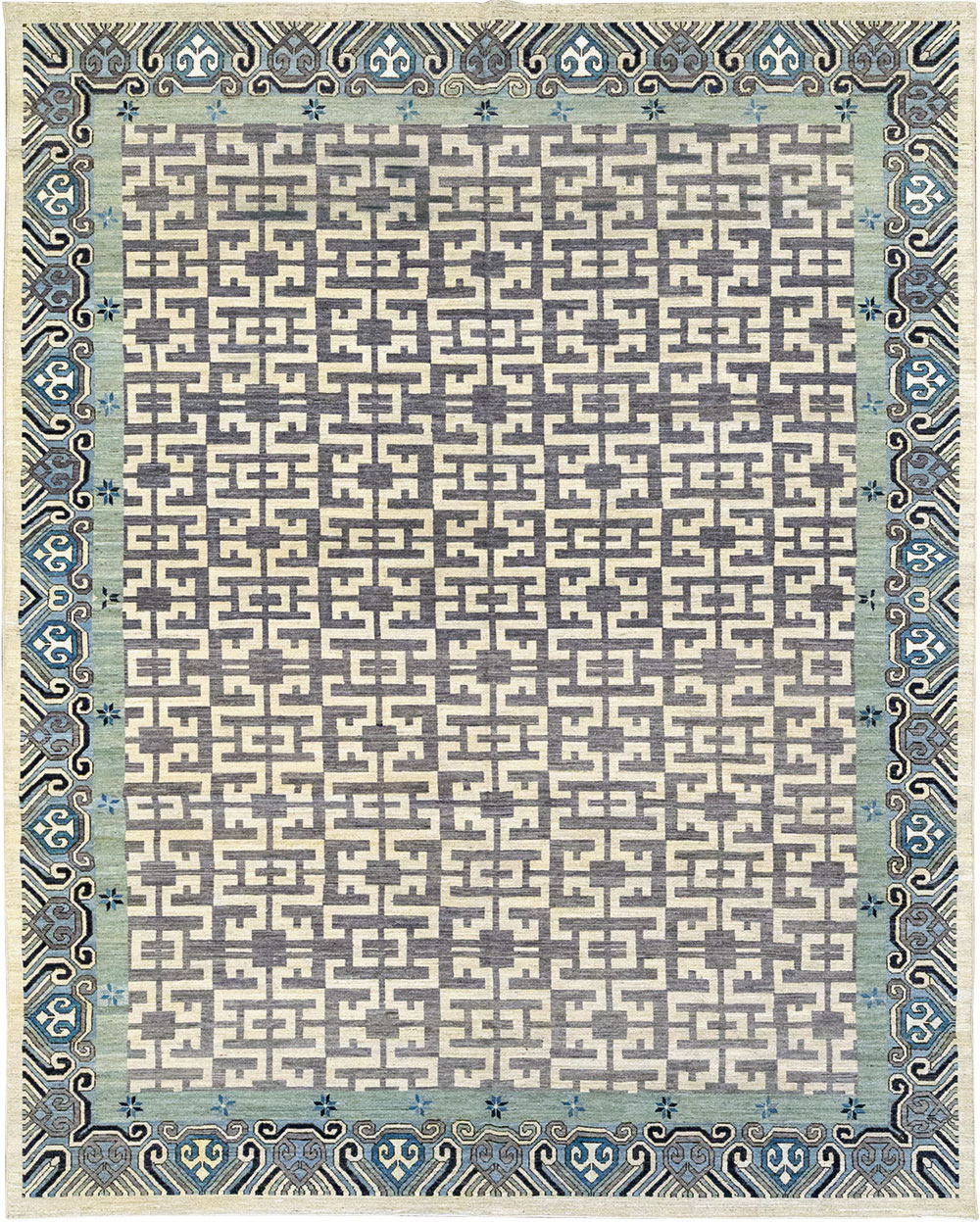 Modern East Turkestan Khotan Room Size Carpet, No.33216 - Gss