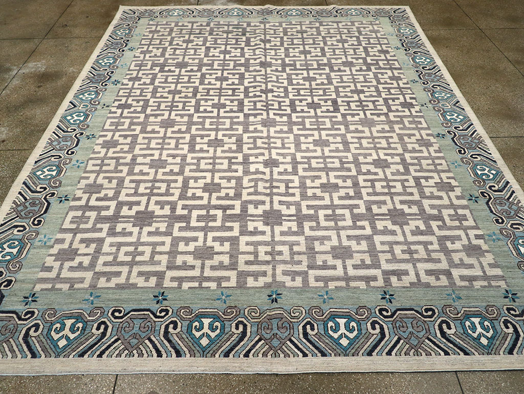 Modern East Turkestan Khotan Room Size Carpet, No.33216 - Gss
