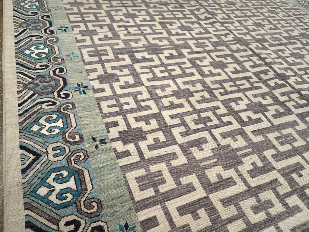 Modern East Turkestan Khotan Room Size Carpet, No.33216 - Gss