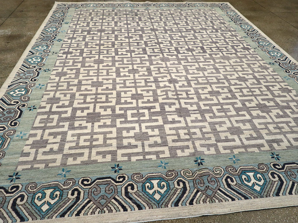Modern East Turkestan Khotan Room Size Carpet, No.33216 - Gss
