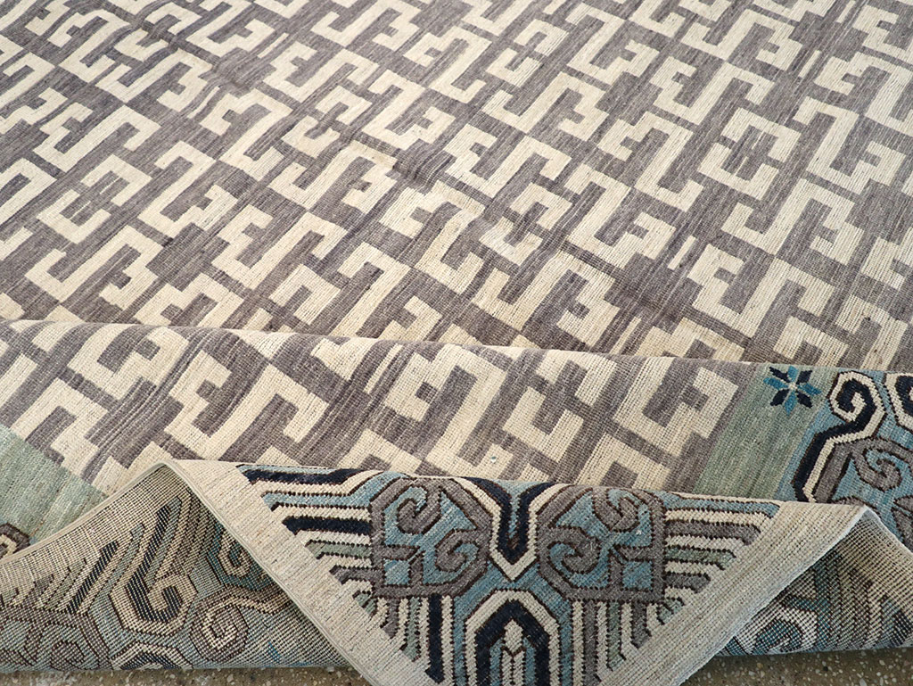 Modern East Turkestan Khotan Room Size Carpet, No.33216 - Gss