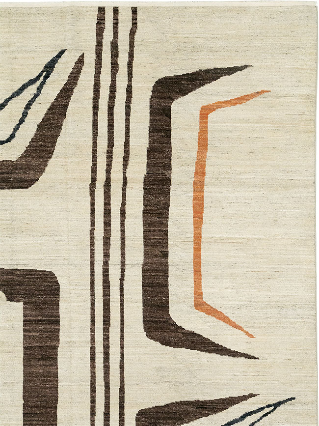 Modern East Turkestan Art Deco Room Size Carpet, No.33218 - Gss