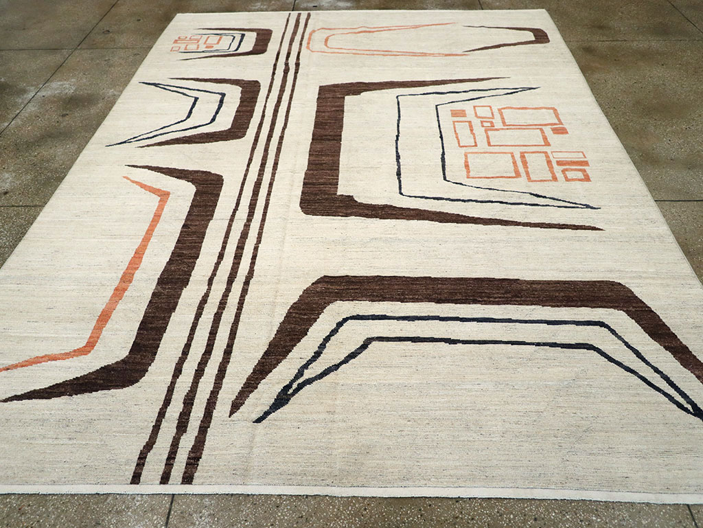 Modern Turkish Art Deco Room Size Carpet, No.33218 - Gss