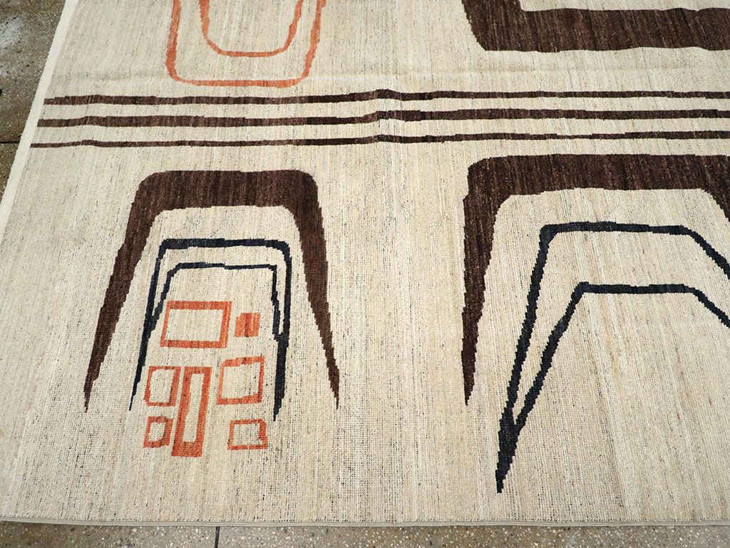 Modern Turkish Art Deco Room Size Carpet, No.33218 - Gss