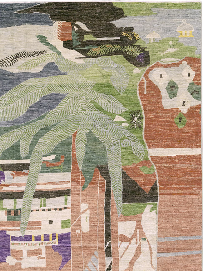 Modern East Turkestan Khotan Room Size Carpet, No.33219 - Gss