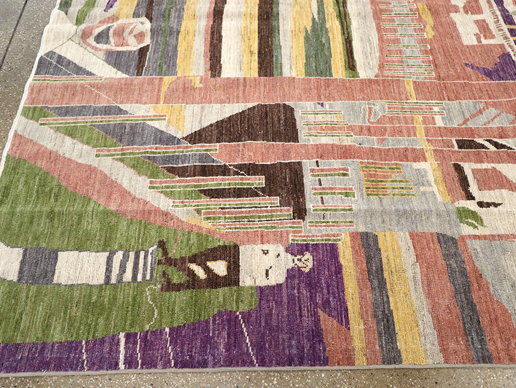 Modern East Turkestan Khotan Room Size Carpet, No.33219 - Gss