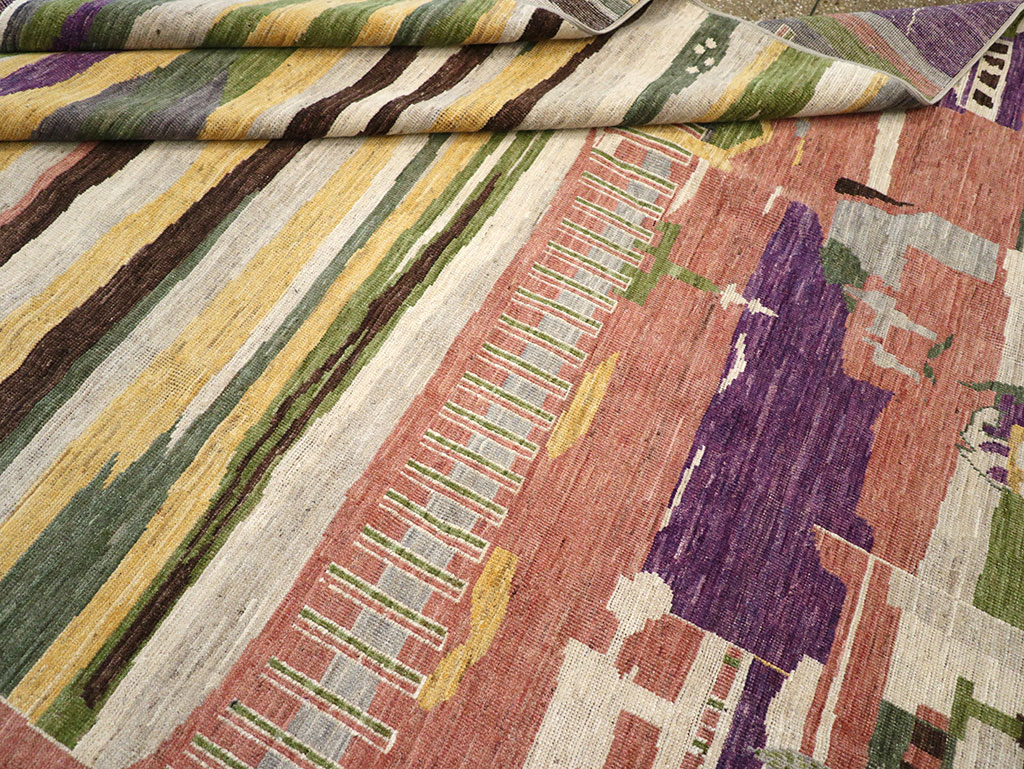 Modern East Turkestan Khotan Room Size Carpet, No.33219 - Gss