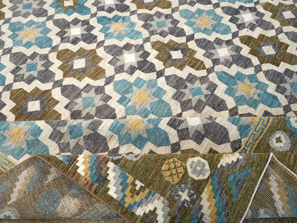Modern East Turkestan Khotan Large Square Room Size Carpet, No.33221 - Gss